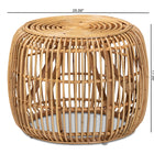 bali & pari Maverick Modern Bohemian Natural Brown Rattan End table