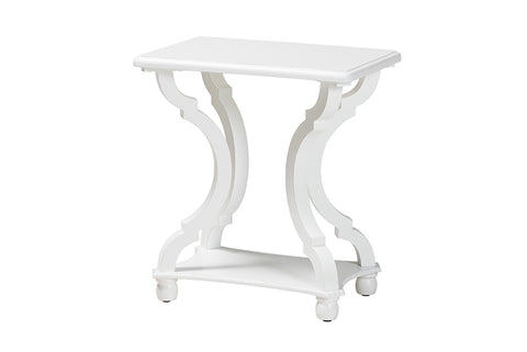 Baxton Studio Cianna Classic and Traditional White Wood End Table