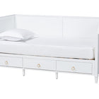 Baxton Studio Lowri Classic and Traditional White Finished Wood Twin Size 3-Drawer Daybed
