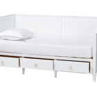 Baxton Studio Lowri Classic and Traditional White Finished Wood Twin Size 3-Drawer Daybed