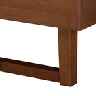 Baxton Studio Bryn Classic and Traditional Grey Fabric and Walnut Brown Finished Wood King Size Platform Bed