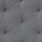 Baxton Studio Shanti Classic and Traditional Grey Fabric and Walnut Brown Finished Wood King Size Headboard