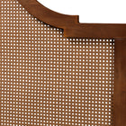 Baxton Studio Risha Mid-Century Modern Ash Walnut Finished Wood and Rattan King Size Headboard