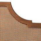 Baxton Studio Francine Mid-Century Modern Ash Walnut Woven Rattan Queen Size Bed