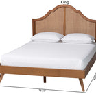 Baxton Studio Alecia Mid-Century Ash Walnut Wood Queen Size Platform Bed