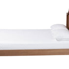 Baxton Studio Alecia Mid-Century Ash Walnut Wood Queen Size Platform Bed