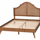 Baxton Studio Alecia Mid-Century Ash Walnut Wood Queen Size Platform Bed