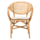 bali & pari Varick Modern Bohemian Natural Brown Finished Rattan Dining Chair