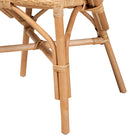 bali & pari Varick Modern Bohemian Natural Brown Finished Rattan Dining Chair
