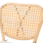 bali & pari Nadira Modern Bohemian Natural Brown Finished Rattan Dining Chair