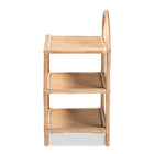 bali & pari Redell Modern Bohemian Natural Brown Rattan 3-Tier Display Shelf