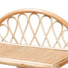 bali & pari Redell Modern Bohemian Natural Brown Rattan 3-Tier Display Shelf