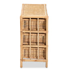 bali & pari Dariana Modern Bohemian Natural Brown Rattan 6-Drawer Storage Cabinet