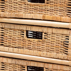 bali & pari Dariana Modern Bohemian Natural Brown Rattan 6-Drawer Storage Cabinet