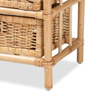 bali & pari Dariana Modern Bohemian Natural Brown Rattan 6-Drawer Storage Cabinet