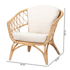 bali & pari Feya Modern Bohemian Natural Brown Antique Rattan Armchair
