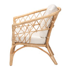 bali & pari Feya Modern Bohemian Natural Brown Antique Rattan Armchair
