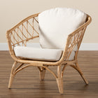 bali & pari Feya Modern Bohemian Natural Brown Antique Rattan Armchair