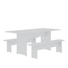 Manhattan Comfort Nomad Modern 3-Piece Dining Set in White