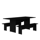 Manhattan Comfort Nomad Modern 3-Piece Dining Set in Black