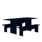 Manhattan Comfort Nomad Modern 3-Piece Dining Set in Midnight Blue