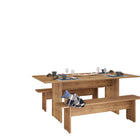 Manhattan Comfort Nomad Modern 3-Piece Dining Set in Natural