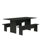 Manhattan Comfort Nomad Modern 3-Piece Dining Set in Charcoal