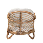 bali & pari Aliane Modern Bohemian Natural Brown Antique Rattan Armchair