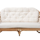 bali & pari Aliane Modern Bohemian Natural Brown Antique Rattan Loveseat