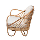 bali & pari Aliane Modern Bohemian Natural Brown Antique Rattan Loveseat