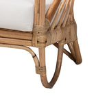 bali & pari Aliane Modern Bohemian Natural Brown Antique Rattan Loveseat