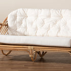 bali & pari Aliane Modern Bohemian Natural Brown Antique Rattan Loveseat