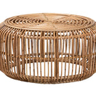 bali & pari Aliane Modern Bohemian Natural Brown Antique Rattan Coffee Table
