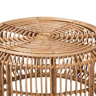 bali & pari Aliane Modern Bohemian Natural Brown Antique Rattan Coffee Table