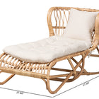 bali & pari Delara Modern Bohemian Natural Brown Rattan Chaise