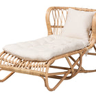 bali & pari Delara Modern Bohemian Natural Brown Rattan Chaise
