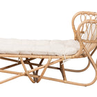 bali & pari Delara Modern Bohemian Natural Brown Rattan Chaise