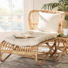 bali & pari Delara Modern Bohemian Natural Brown Rattan Chaise