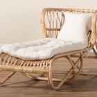bali & pari Delara Modern Bohemian Natural Brown Rattan Chaise