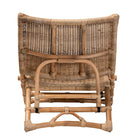 bali & pari Herrara Modern Bohemian Natural Brown Antique Rattan Foldable Lounge Chair