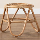 bali & pari Jacinda Modern Bohemian Natural Brown Rattan End Table