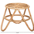 bali & pari Jacinda Modern Bohemian Natural Brown Rattan End Table