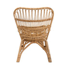 Baxton Studio Earvin Modern Bohemian Natural Brown Rattan 2-Piece Armchair and Footstool Set