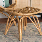 bali & pari Earvin Modern Bohemian Natural Brown Rattan Footstool