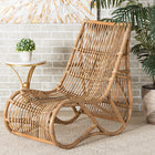 bali & pari Genera Modern Bohemian Natural Rattan Lounge Chair