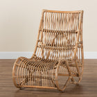 bali & pari Genera Modern Bohemian Natural Rattan Lounge Chair