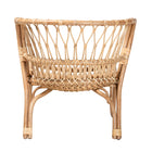 bali & pari Alaya Modern Bohemian Natural Brown Rattan Accent Chair