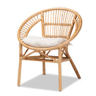 bali & pari Adrina Modern Bohemian Natural Brown Rattan Dining Chair