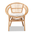 bali & pari Adrina Modern Bohemian Natural Brown Rattan Dining Chair