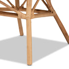 bali & pari Adrina Modern Bohemian Natural Brown Rattan Dining Chair